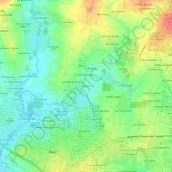 L'Avarie topographic map, elevation, terrain