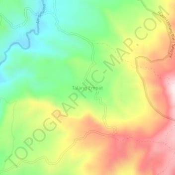 Talang Empat topographic map, elevation, terrain
