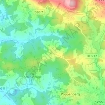 Trupolding topographic map, elevation, terrain