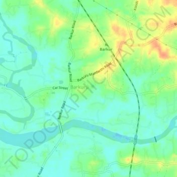 Kacchur topographic map, elevation, terrain