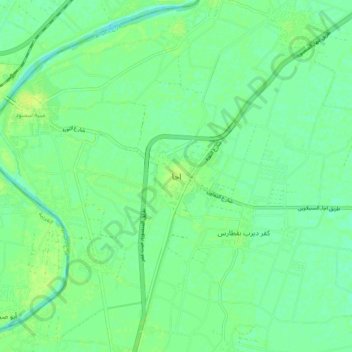 Aga topographic map, elevation, terrain