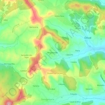 Mossomodia topographic map, elevation, terrain