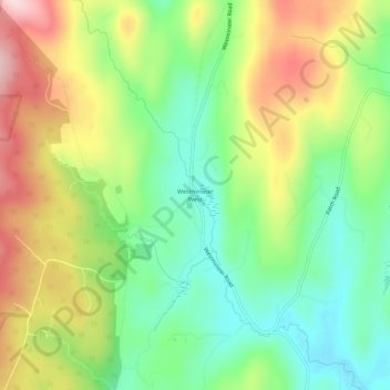 Westminster West topographic map, elevation, terrain