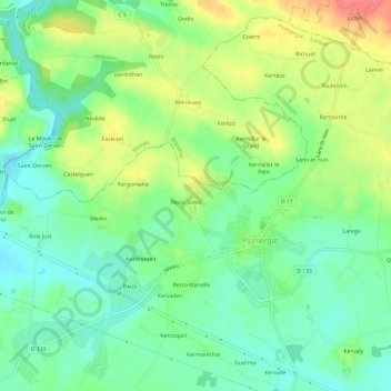 Resto Cozo topographic map, elevation, terrain