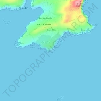 Toe Head topographic map, elevation, terrain