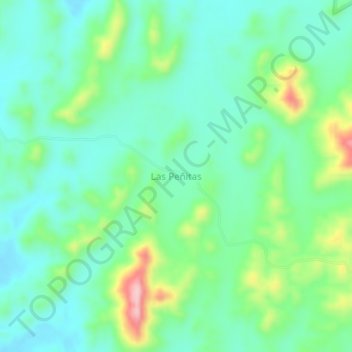 Las Peñitas topographic map, elevation, terrain
