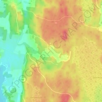 Bäckelidstorp topographic map, elevation, terrain