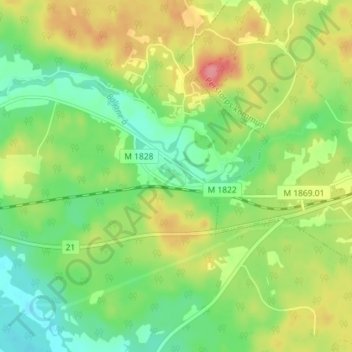 Hyllstofta topographic map, elevation, terrain