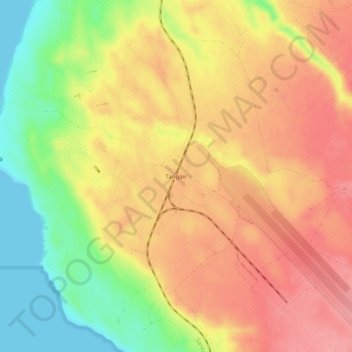 Tangair topographic map, elevation, terrain