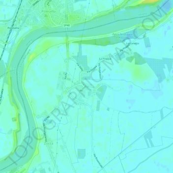 Ro topographic map, elevation, terrain