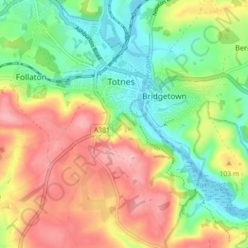The Mount topographic map, elevation, terrain
