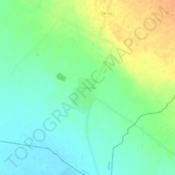 Aïn Kelba topographic map, elevation, terrain