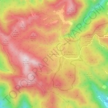 Montebibico topographic map, elevation, terrain