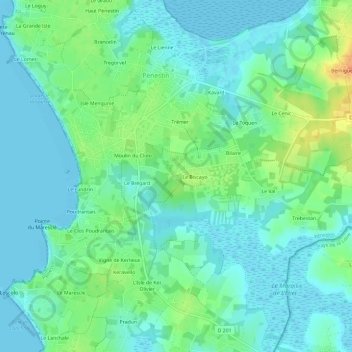 Couarne topographic map, elevation, terrain