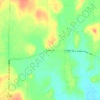 Grosvenor topographic map, elevation, terrain