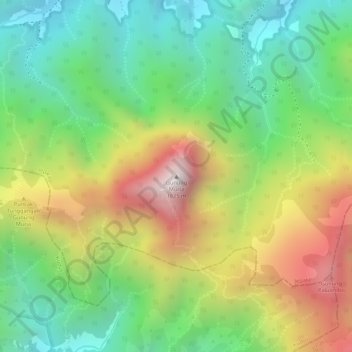 Mount Muria topographic map, elevation, terrain