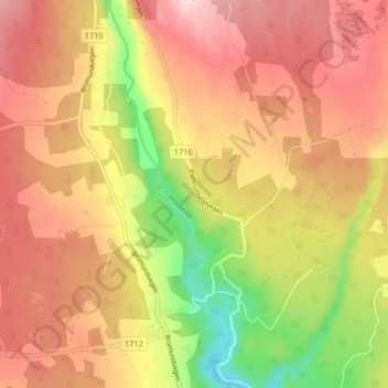 Faråsen topographic map, elevation, terrain