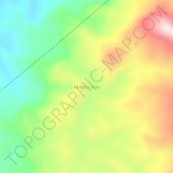 Malino Jaya topographic map, elevation, terrain