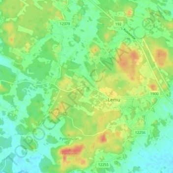 Kallela topographic map, elevation, terrain
