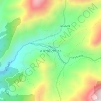 La Bodega (Palestina) topographic map, elevation, terrain