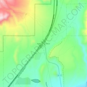 Anderson Junction topographic map, elevation, terrain
