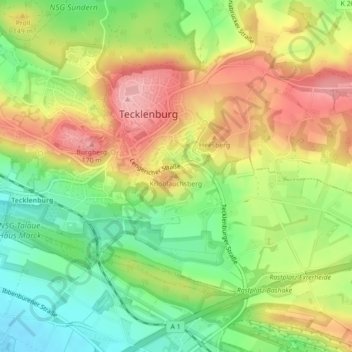 Knoblauchsberg topographic map, elevation, terrain