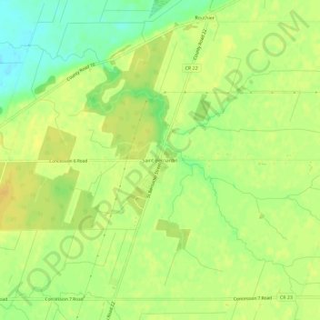 Saint-Bernardin topographic map, elevation, terrain