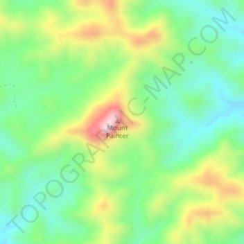 Mt Painter topographic map, elevation, terrain