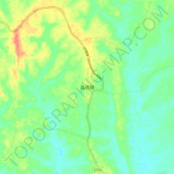 Changsa topographic map, elevation, terrain