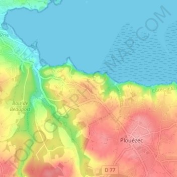 Rulosquet topographic map, elevation, terrain