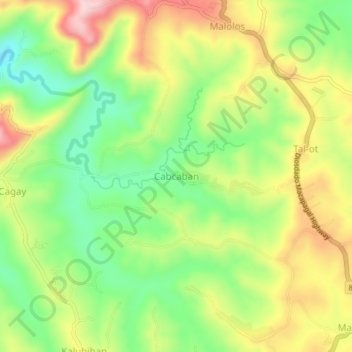 Cabcaban topographic map, elevation, terrain