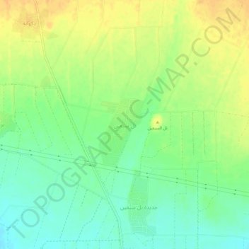 Tell Sab'in topographic map, elevation, terrain