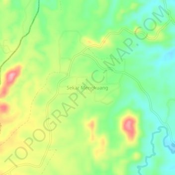 Sekar Mengkuang topographic map, elevation, terrain