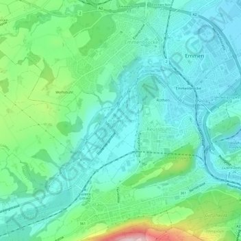 Littauerboden topographic map, elevation, terrain