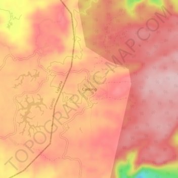 Caldong topographic map, elevation, terrain