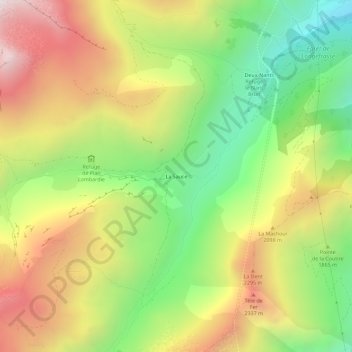 La Sauce topographic map, elevation, terrain