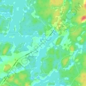 Dunchurch topographic map, elevation, terrain