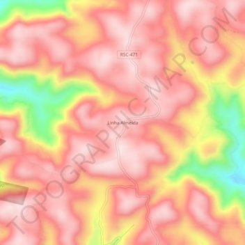 Linha Almeida topographic map, elevation, terrain