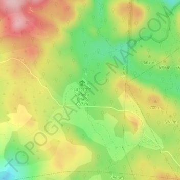 Trou Malleron topographic map, elevation, terrain
