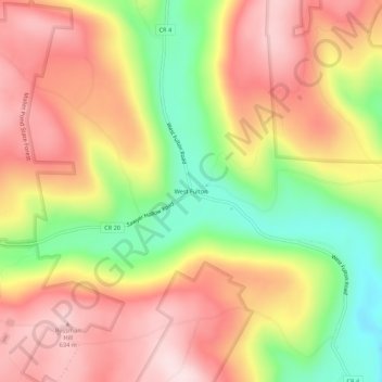 West Fulton topographic map, elevation, terrain