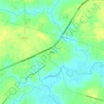Supply topographic map, elevation, terrain