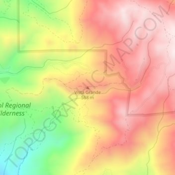 Vista Grande topographic map, elevation, terrain