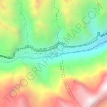 Pongo topographic map, elevation, terrain
