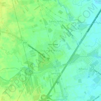 Dutung A Matas topographic map, elevation, terrain