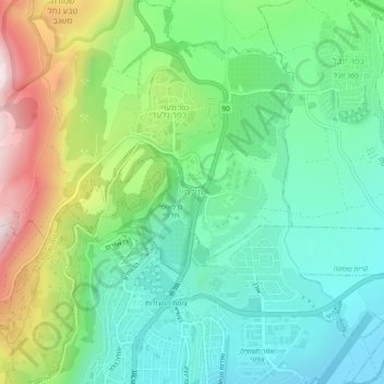 Tel Chai topographic map, elevation, terrain