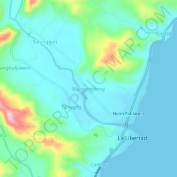 Maragondong topographic map, elevation, terrain
