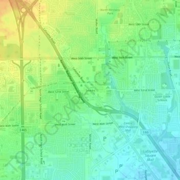 Snacks topographic map, elevation, terrain