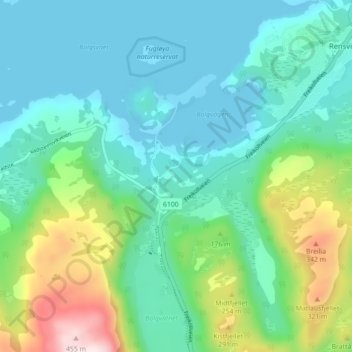 Bolga topographic map, elevation, terrain