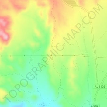 Los Pilares topographic map, elevation, terrain