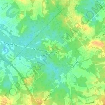 Spring Valley topographic map, elevation, terrain